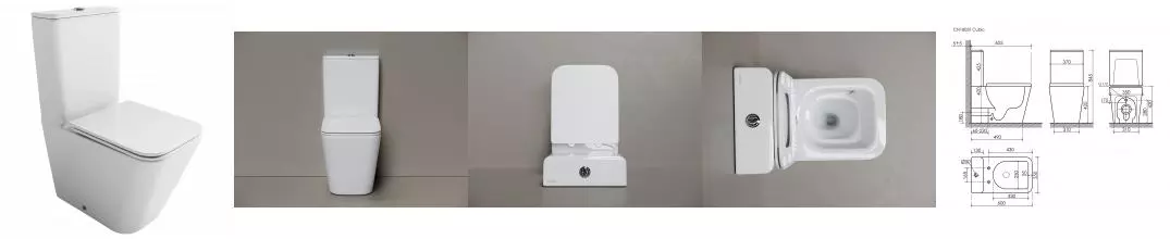 Бачок для унитаза Cubic Торнадо двойной смыв 3/6 арматура