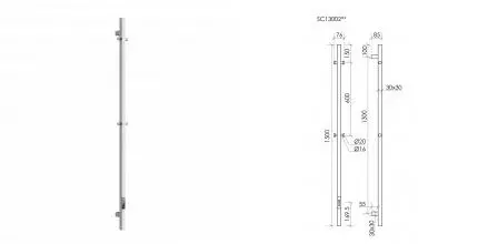 Полотенцесушитель электрический Sancos Linn 150x3 I-образный брашированный никель SC13002BN