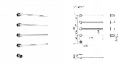 Полотенцесушитель электрический встраиваемый Sancos Linea хром SC14001CH