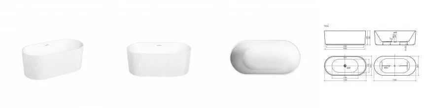 Акриловая ванна Sancos Vivia 1700x800x580, отдельностоящая, с каркасом, со сливом-переливом, донным клапаном"сlick-сlack", белый, арт. FB24 Акриловая ванна Sancos Vivia 1700x800x580, отдельностоящая, с каркасом, со сливом-переливом, донным клапаном"сlick-сlack", белый, арт. FB24