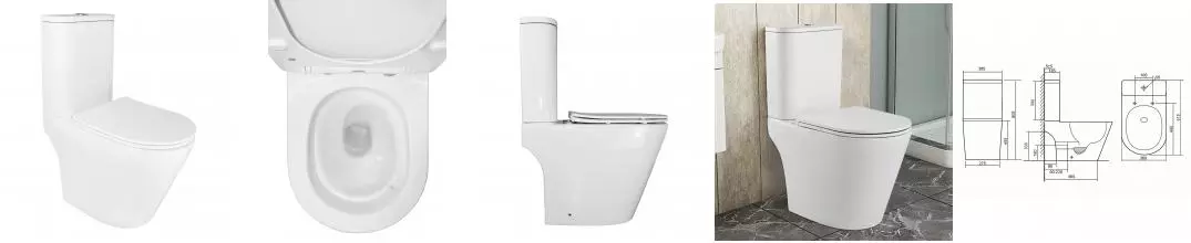 Унитаз-компакт Azario Berton 385х615х805 напольный, безободковый, слив "Торнадо", с быстросъемным сиденьем микролифт (AZ-6093) Унитаз-компакт Azario Berton 385х615х805 напольный, безободковый, слив "Торнадо", с быстросъемным сиденьем микролифт (AZ-6093)