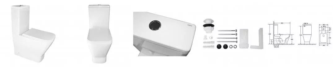 Унитаз-компакт Azario Joy 365х620х805 напольный, безободковый, слив " скрытый Торнадо", с быстросъемным сиденьем микролифт (AZ-2168-UQ3)