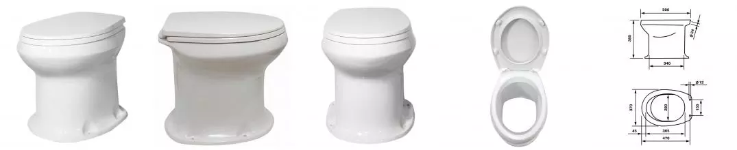 Унитаз Дачный в комплекте Стандарт 37х50х38,5 белый (46901100002)