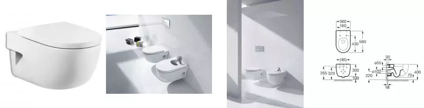 Унитаз подвесной Roca MERIDIAN-N (7.3462.4.700.0) Унитаз подвесной Roca MERIDIAN-N (7.3462.4.700.0)