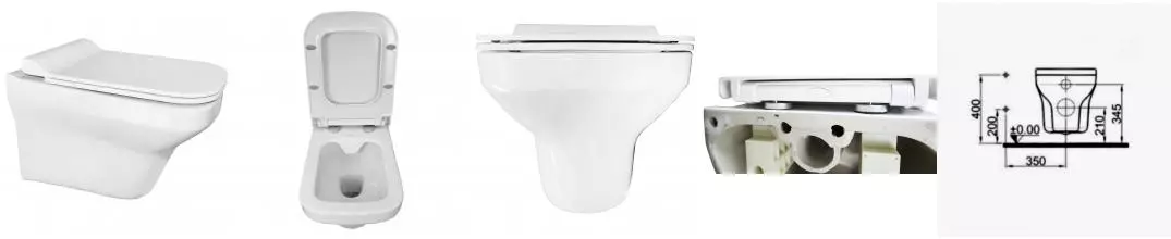 Унитаз подвесной Kale MOOD 2.0 безободковый, с сиденьем микролифт SLIM