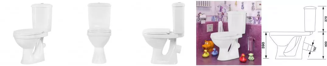 Унитаз-компакт Суперкомпакт Стандарт косой выпуск, с сиденьем, белый (44901110022) Унитаз-компакт Суперкомпакт Стандарт косой выпуск, с сиденьем, белый (44901110022)