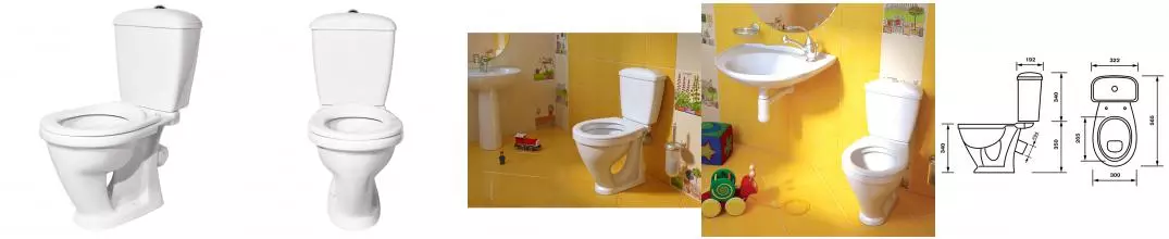 Унитаз-компакт Детский Стандарт 32,2х56,5х69 с сиденьем, белый (47901110022)