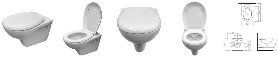 Унитаз подвесной Kale OPTIMUM 350х400х515 безободковый, с сиденьем без микролифта, белый