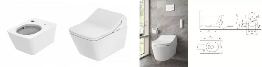 Унитаз подвесной ТОТО для WASHLET только для сиденья-биде (CW522EY)