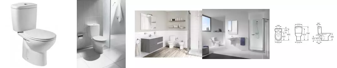 Унитаз-компакт Roca VICTORIA косой выпуск, c тонким, быстросъемным сиденьем "Микролифт", белый (Z.RU93.1.042.6)