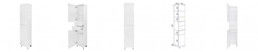 Пенал Эстима 40 напольный левый CS00094558 · Azario, CS00094558