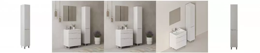 Пенал Onika Ламина 30 напольный, белый, правый Пенал Onika Ламина 30 напольный, белый, правый