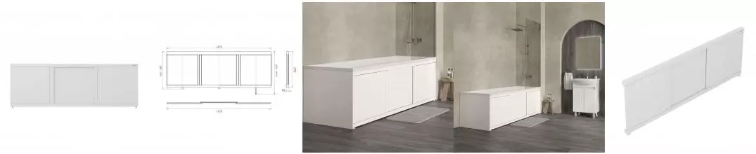 Экран под ванну Onika Одио Нова XL 170 белый Экран под ванну Onika Одио Нова XL 170 белый