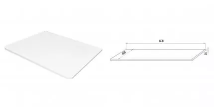 Столешница на тумбу Lotos 60 МДФ, белый глянцевый (CS00091638)