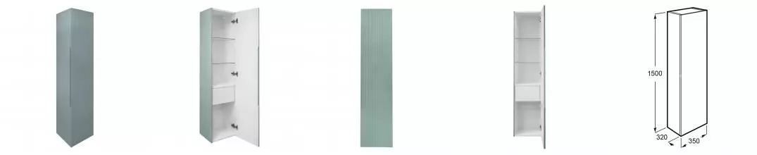 Пенал Azario Viola 35 350х300х1500 подвесной, фисташковый (CS00096742) Пенал Azario Viola 35 350х300х1500 подвесной, фисташковый (CS00096742)