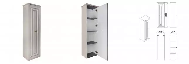 Пенал подвесной Azario LAURA 400х330х1350 правосторонний, кашемир, фурнитура золото (CS00096957) Пенал подвесной Azario LAURA 400х330х1350 правосторонний, кашемир, фурнитура золото (CS00096957)