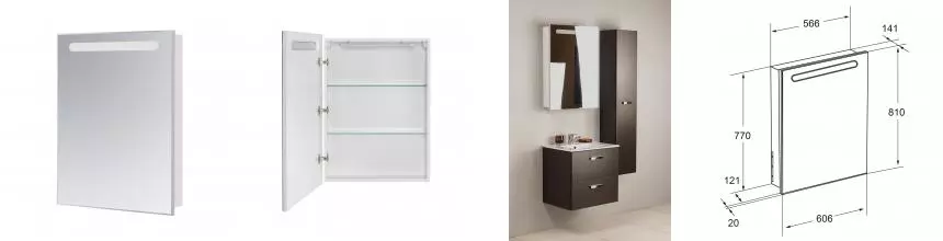 Зеркало-шкаф Roca Victoria Nord, 60 см, левый, белый (ZRU9000029)