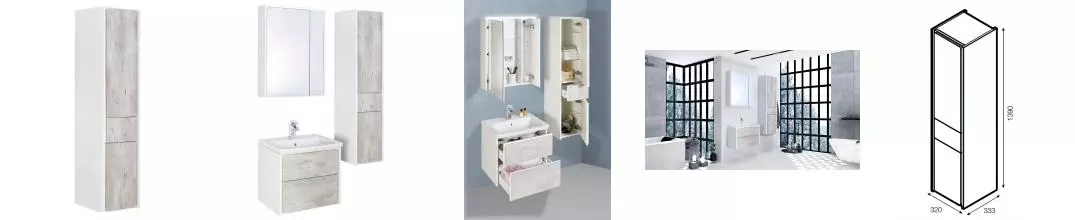 Пенал подвесной Roca Ronda 32 L, 32 см, левый, белый матовый/бетон (Z.RU93.0.300.5) Пенал подвесной Roca Ronda 32 L, 32 см, левый, белый матовый/бетон (Z.RU93.0.300.5)