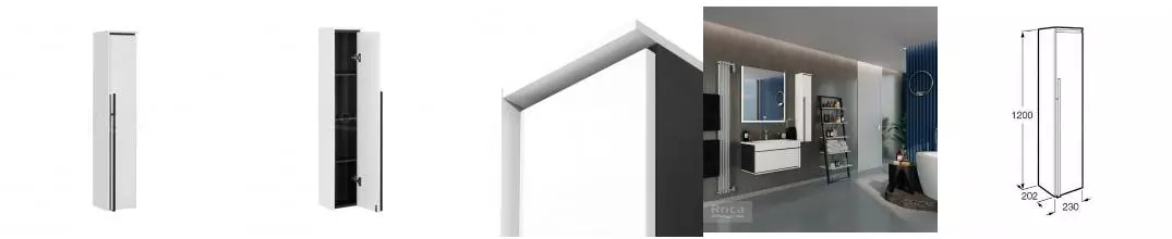 Пенал подвесной Roca ANETO правосторонний, белый (7.8574.6.780.6)