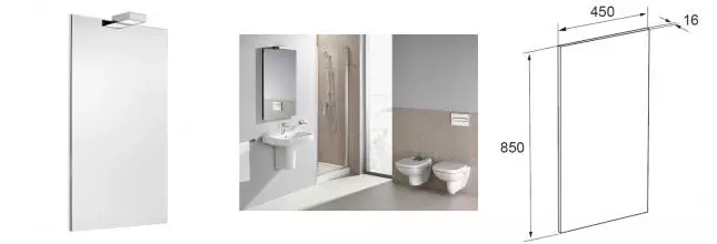 Зеркало Roca The Gap Original, 85*45*1,6 см, с подсветкой (Z.RU90.0.009.0)