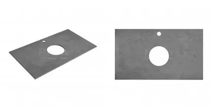 Столешница под раковину Roca Luna 79,6х46,1 из керамогранита, с отверстием под раковину, графит (Z.RU93.0.777.1)