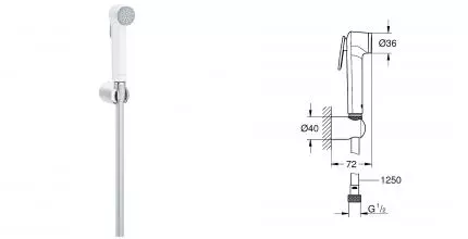 Гигиенический душ Grohe Tempesta-F Trigger Spray 30 Белый Хром (27812IL1)