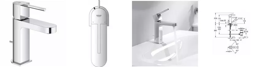 Смеситель для раковины Grohe Plus Хром (32612003)