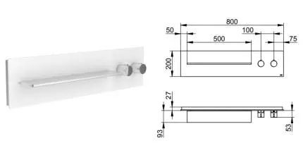 Панель для ванны и душа Keuco meTime spa с термостатом на 2 потока (нужна СЧ 56162000072) 56162013002
