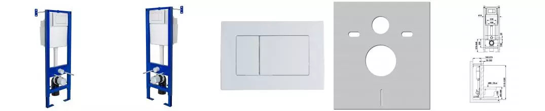 Инсталляция для унитаза с кнопкой «Berges Wasserhaus» Atom 410 кнопка белая Инсталляция для унитаза с кнопкой «Berges Wasserhaus» Atom 410 кнопка белая