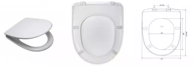 Сиденье для унитаза «Berges Wasserhaus» Uno А дюропласт белое