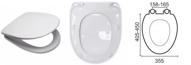 Сиденье для унитаза «Berges Wasserhaus» Uno PP полипропилен белое