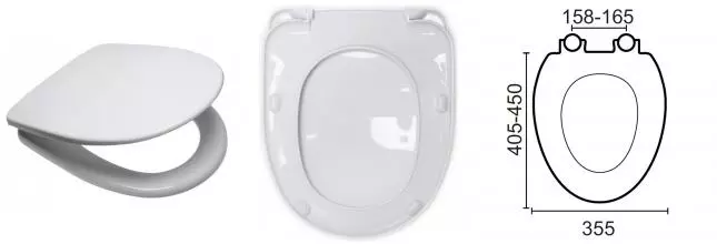 Сиденье для унитаза «Berges Wasserhaus» Uno PS полипропилен с микролифтом белое