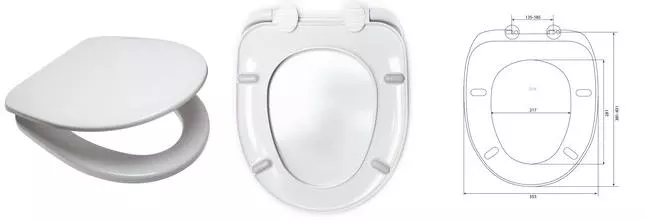 Сиденье для унитаза «Berges Wasserhaus» Lux SB дюропласт с микролифтом белое