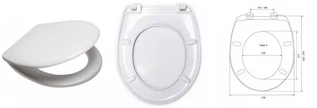 Сиденье для унитаза «Berges Wasserhaus» Cezar A дюропласт белое