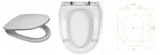 Сиденье для унитаза «Berges Wasserhaus» Nord SO дюропласт с микролифтом белое