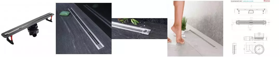 Душевой лоток «Pestan» Confluo Slim Line 650 боковой выпуск хром Душевой лоток «Pestan» Confluo Slim Line 650 боковой выпуск хром