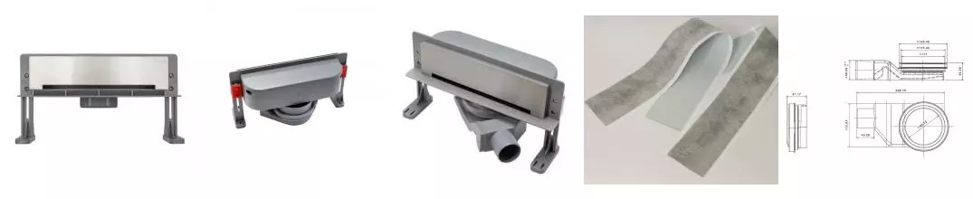 Душевой лоток «Pestan» Confluo Wall Drain 13100060 боковой выпуск матовый хром Душевой лоток «Pestan» Confluo Wall Drain 13100060 боковой выпуск матовый хром