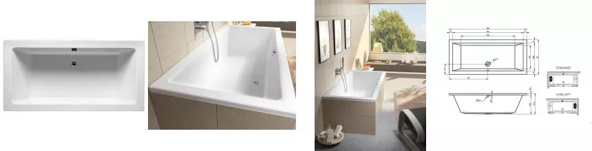 Ванна акриловая «Riho» Lusso 180/80 без опор без сифона белая Ванна акриловая «Riho» Lusso 180/80 без опор без сифона белая