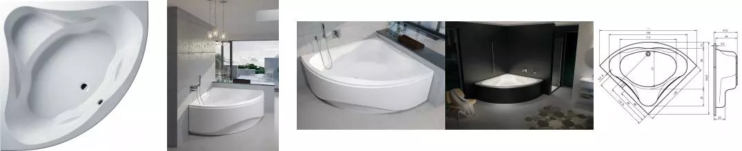 Ванна акриловая «Riho» Neo 140/140 без опор без сифона белая