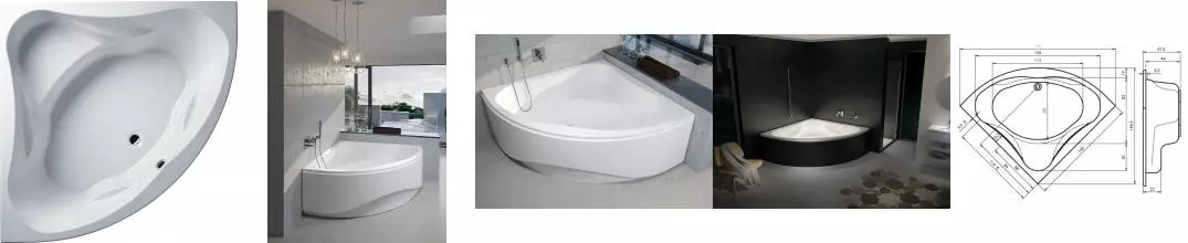 Ванна акриловая «Riho» Neo 140/140 без опор без сифона белая Ванна акриловая «Riho» Neo 140/140 без опор без сифона белая