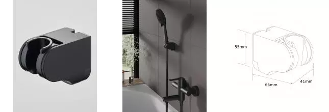 Agger Свит AHSH2744 Держатель ручного душа настенный, черный Agger Свит AHSH2744 Держатель ручного душа настенный, черный