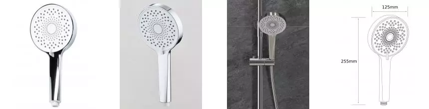 Agger Свит AHS2700 Лейка для душа 3 режима, хром