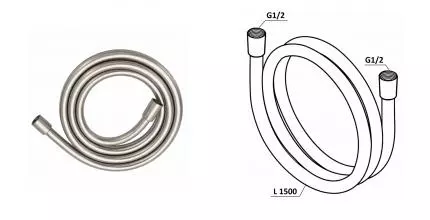 Agger Свит AH2722 Душевой шланг ПВХ 1,5 м, сатин Agger Свит AH2722 Душевой шланг ПВХ 1,5 м, сатин