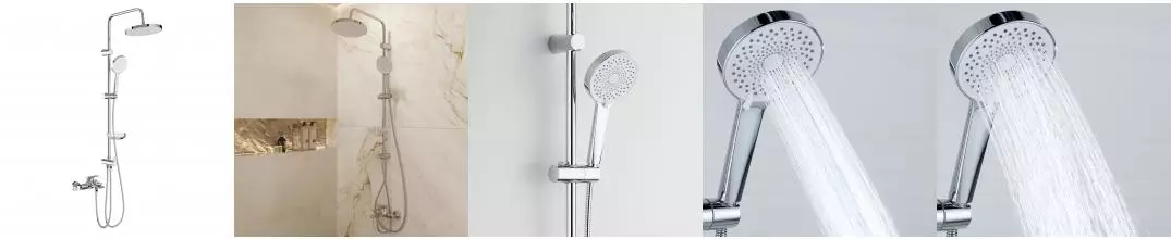 BOND B03-9500 Душевая стойка с тропическим душем и смесителем с изливом