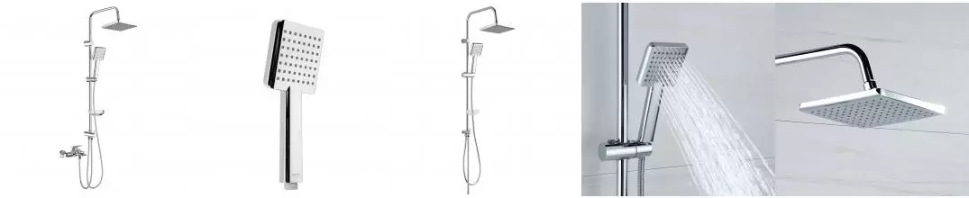 BOND B06-9500 Душевая стойка с тропическим душем и смесителем с изливом