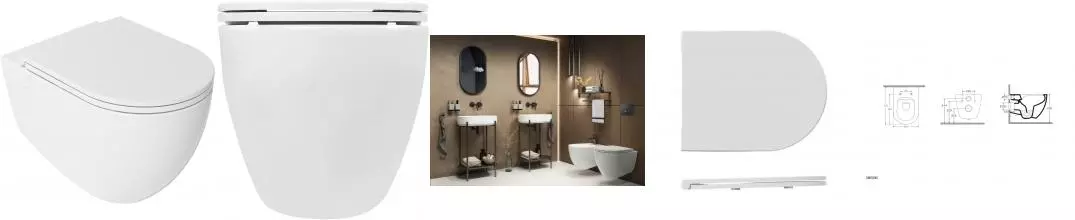 Подвесной унитаз «Isvea» Infinity 10NF02001 белый с сиденьем дюропласт с микролифтом белое