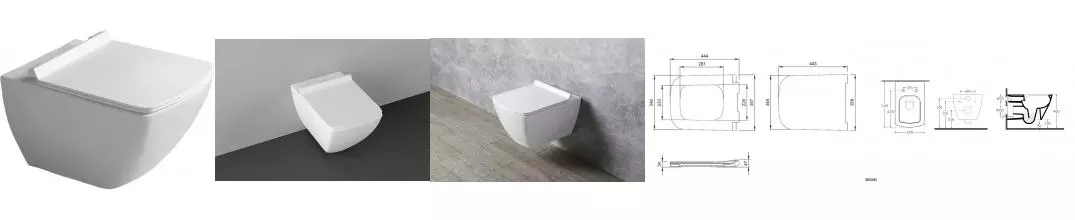 Подвесной унитаз «Isvea» Purita 10PL02008 глянцевый белый с сиденьем дюропласт с микролифтом белое