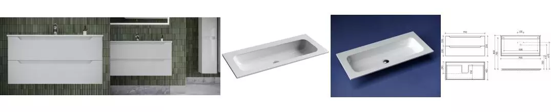 Тумба с раковиной «Sancos» Norma 2.0 990 подвесная белый глянец NR2.0100W, раковина накладная Grace белая CN7013wx Тумба с раковиной «Sancos» Norma 2.0 990 подвесная белый глянец NR2.0100W, раковина накладная Grace белая CN7013wx