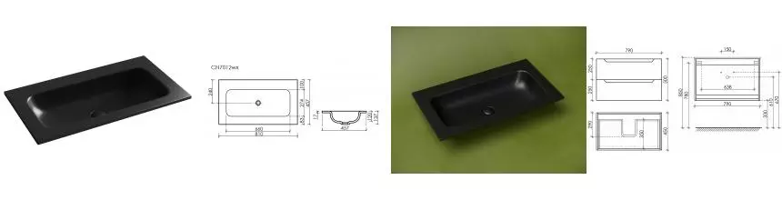 Тумба с раковиной «Sancos» Norma 2.0 790 подвесная белый глянец NR2.080W, раковина накладная Grace чёрная матовая CN7012MBwx Тумба с раковиной «Sancos» Norma 2.0 790 подвесная белый глянец NR2.080W, раковина накладная Grace чёрная матовая CN7012MBwx