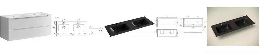 Тумба с раковиной «Sancos» Norma 2.0 1190 подвесная белый глянец NR2.0120-2W, раковина накладная Element чёрная матовая CN7004MB Тумба с раковиной «Sancos» Norma 2.0 1190 подвесная белый глянец NR2.0120-2W, раковина накладная Element чёрная матовая CN7004MB